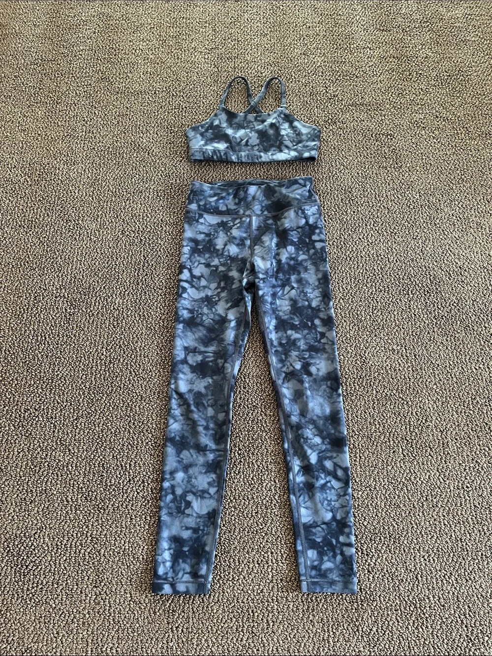 Athleta Girl leggings and sports bra, size M (girls 8-10)